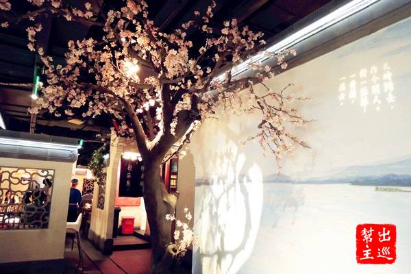 美麗的櫻花樹，加上古箏